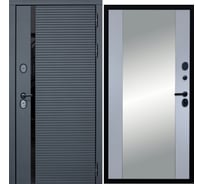Дверь DIVA МХ-45 зеркало, 2050x860 мм, правая, Антрацит софт - Д15, Силк Маус УТ-00077614