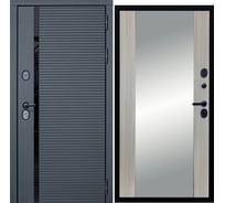 Дверь DIVA МХ-45 зеркало, 2050x960 мм, правая, Антрацит софт - Д15, Сандал белый УТ-00077612