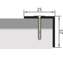Угол РУССКИЙ ПРОФИЛЬ 25x25 мм, 0.9 м, сосна 4660003183047