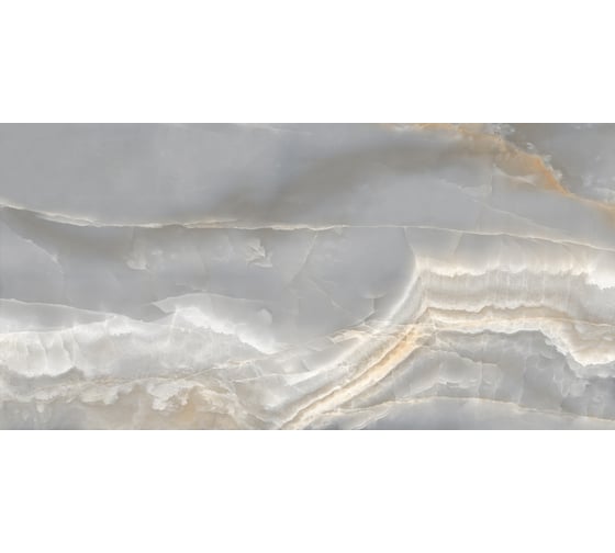 Керамогранит LAPARET Onyx azul серый, 60x120 см, полированный, 1.44 кв.м, 2 шт. х9999292710