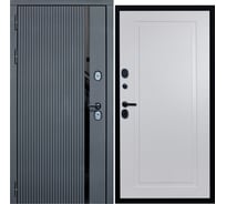 Дверь DIVA МХ-46 2050x860 мм, левая, Антрацит софт - Н10, Белый софт УТ-00076747