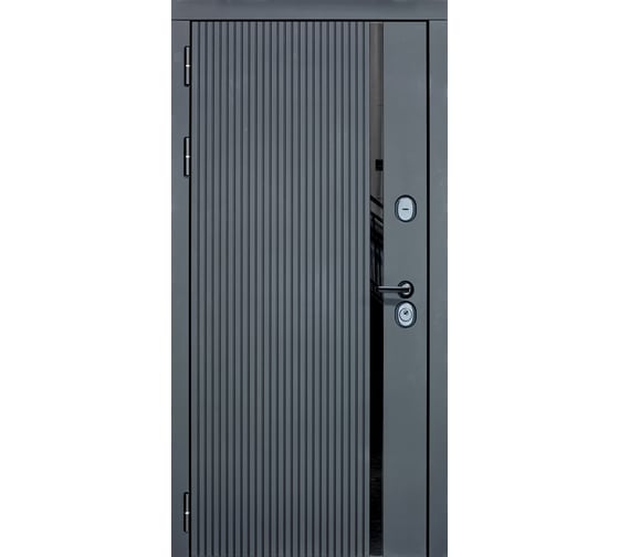 Дверь DIVA МХ-46 2050x860 мм, левая, Антрацит софт - Н10, Белый софт УТ-00076747