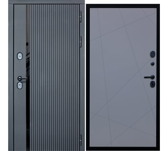 Дверь DIVA МХ-46 2050x860 мм, правая, Антрацит софт - Д11,Силк маус УТ-00076723