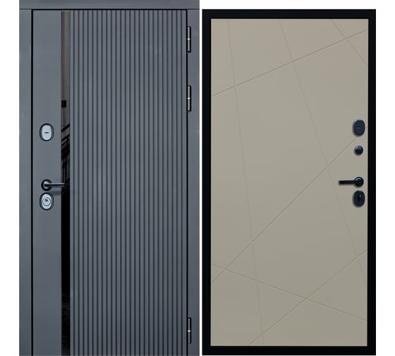 Дверь DIVA МХ-46 2050x860 мм, правая, Антрацит софт - Д11, Софт шампань УТ-00076727