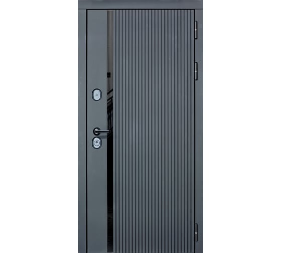 Дверь DIVA МХ-46 2050x960 мм, правая, Антрацит софт - Н10, Белый софт УТ-00076759