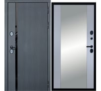 Дверь DIVA МХ-46 зеркало, 2050x860 мм, правая, Антрацит софт - Д15, Силк маус УТ-00076781