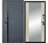 Дверь DIVA МХ-46 зеркало, 2050x860 мм, правая, Антрацит софт - Д15, Софт шампань УТ-00076785