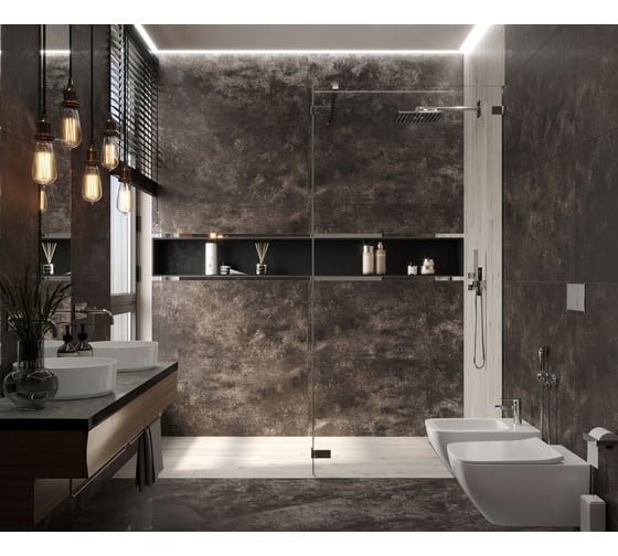 Керамогранит LAPARET milkiway antracite, 60x120 см, металлизированный, 1.44 кв.м, 2 шт. в упаковке х9999282578
