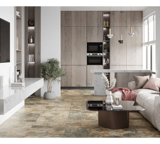 Керамогранит LAPARET oberon green, 60x120 см, cтруктурный, 1.44 кв.м, 2 шт. в упаковке х9999286870
