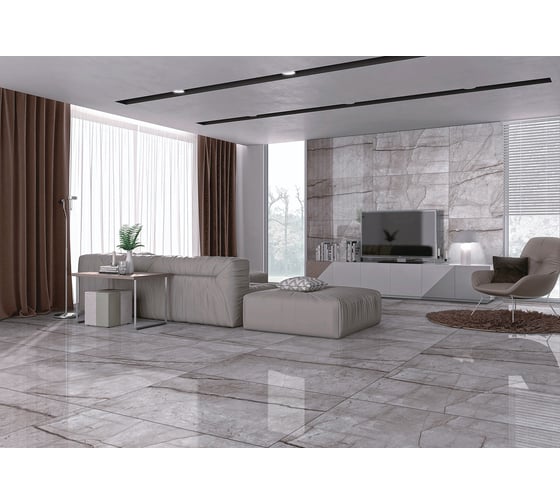 Керамогранит LAPARET obsidian moss gray 60x60 см, матовый, 1.44 кв.м, 4 шт. в упаковке х9999284550