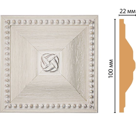 Цветная вставка Decomaster 100x100x22 мм D209-14