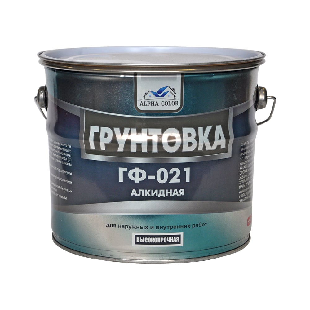 Грунтовка Царицынские краски Alpha Color ГФ-021, белая, 3.2 кг 35117 ...