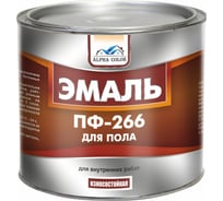 Эмаль для пола Alpha Color ПФ-266, желто-коричневый, 2.7 кг 34788