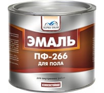 Эмаль для пола Царицынские краски Alpha Color ПФ-266, желто-коричневый, 1.9 кг 34787