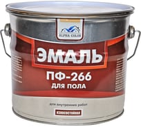 Эмаль для пола Alpha Color ПФ-266, золотисто-коричневый, 3.2 кг 49163