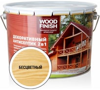 Декоративный антисептик ЗАО Декарт WOOD FINISH для дерева, бесцветный, 9 л 28482