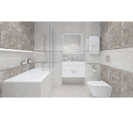 Керамическая настенная плитка LAPARET Savia бежевый, 20x50 см, 1.1 кв. м, 11 плиток в упаковке х9999284084
