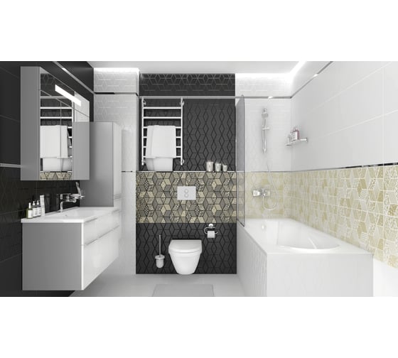 Керамическая настенная плитка LAPARET Tabu белый, 30x60 см, 1.98 кв. м, 11 плиток в упаковке х9999213229