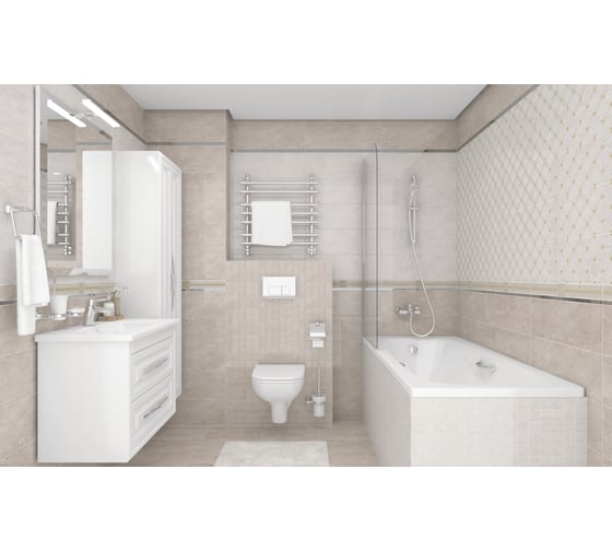 Керамическая настенная плитка LAPARET Royal кофейный светлый, 20x60 см, 1.2 кв. м, 10 плиток в упаковке х9999217273