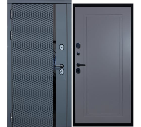 Дверь DIVA МХ-47 2050x860 мм, левая, Антрацит софт - Н10, Силк маус УТ-00077768