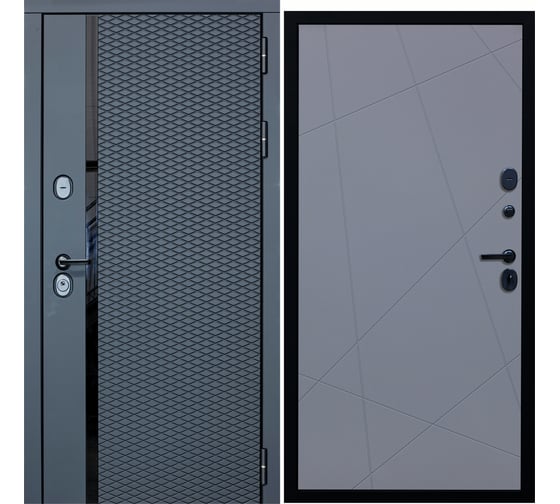 Дверь DIVA МХ-47 2050x860 мм, правая, Антрацит софт - Д11,Силк маус УТ-00077701