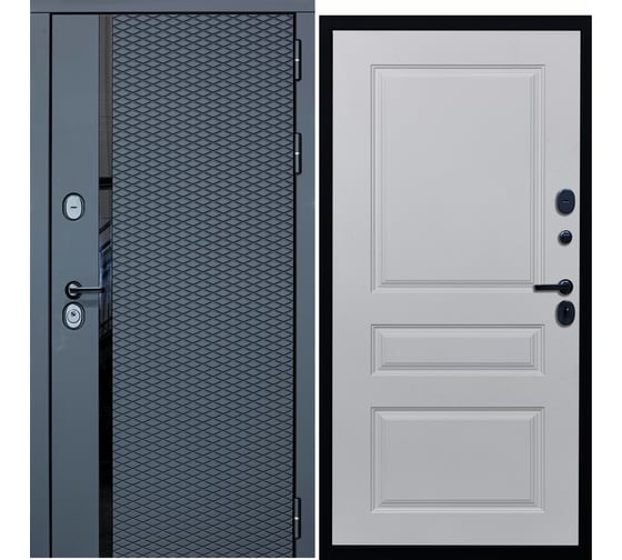 Дверь DIVA МХ-47 2050x860 мм, правая, Антрацит софт - Д13, Белый софт УТ-00077710 1