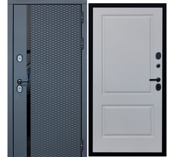 Дверь DIVA МХ-47 2050x860 мм, правая, Антрацит софт - Д7, Белый софт УТ-00077722 1