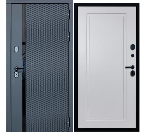 Дверь DIVA МХ-47 2050x860 мм, правая, Антрацит софт - Н10, Белый софт УТ-00077760 1