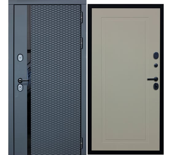 Дверь DIVA МХ-47 2050x860 мм, правая, Антрацит софт - Н10, Софт шампань УТ-00077779 1
