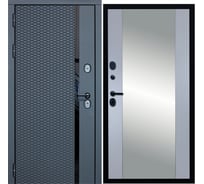 Дверь DIVA МХ-47 зеркало, 2050x860 мм, левая, Антрацит софт - Д15, Силк маус УТ-00077828