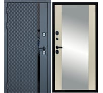 Дверь DIVA МХ-47 зеркало, 2050x860 мм, левая, Антрацит софт - Д15, Софт шампань УТ-00077832
