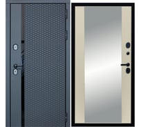 Дверь DIVA МХ-47 зеркало, 2050x860 мм, правая, Антрацит софт - Д15, Софт шампань УТ-00077833