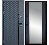 Дверь DIVA МХ-47 зеркало, 2050x960 мм, левая, Антрацит софт - Д15, Венге УТ-00077822