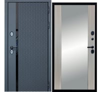 Дверь DIVA МХ-47 зеркало, 2050x960 мм, правая, Антрацит софт - Д15, Сандал белый УТ-00077827