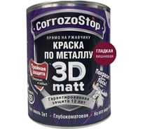 Быстросохнущая грунт-эмаль по металлу, ржавчине Finlux F-115 CorrozoStop Ral 3005 Вишневый, 0.75 л 4603783210947