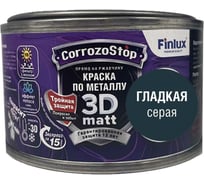 Быстросохнущая грунт-эмаль по металлу, ржавчине Finlux F-115 CorrozoStop Ral 7016 Темно-Серый, 0.25 л 4603783210756