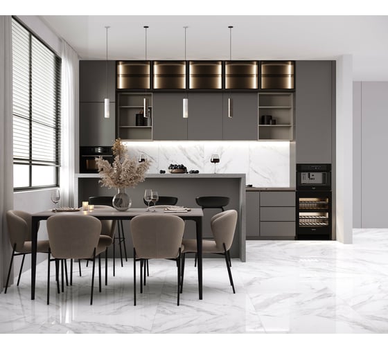 Керамогранит LAPARET Salm 80x160 см, полированный, 2.56 кв. м, 2 шт. х9999286927