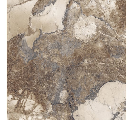 Керамогранит LAPARET Persian brown коричневый, 60x60 см, полированный, 1.44 кв. м, 4 шт. х9999292880