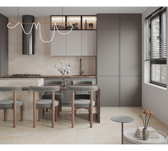 Керамогранит LAPARET Romano crema бежевый 60x60 см, полированный, 1.44 кв. м, 4 шт. х9999275911