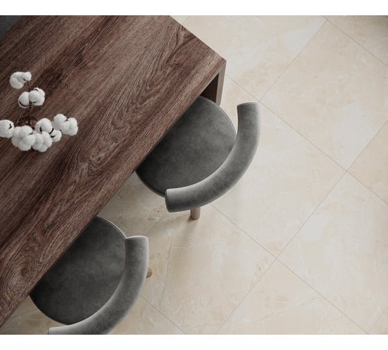 Керамогранит LAPARET Romano crema бежевый 60x60 см, полированный, 1.44 кв. м, 4 шт. х9999275911
