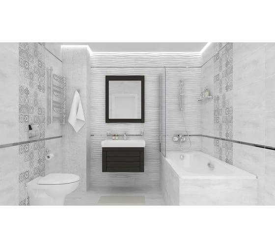 Керамическая плитка LAPARET Concrete мозаика серый, 30x30 см, 0.54 кв. м, 6 шт. в упаковке х9999213166