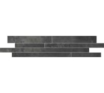Керамическая плитка LAPARET Ferry мозаика графитовый, 14.4x69 см, 1.09 кв. м, 11 шт. в упаковке х9999287116