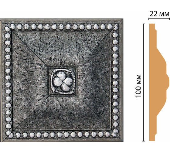 Цветная вставка Decomaster 100x100x22 мм D209-44