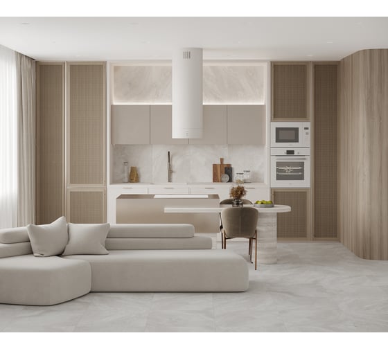 Керамогранит LAPARET Titan white 60x60см, cтруктурный, 1.44 кв. м, 4 шт. х9999286897