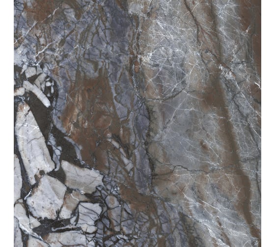 Керамогранит LAPARET Vega brown 60x60 см, полированный, 1.44 кв. м, 4 шт. х9999286833