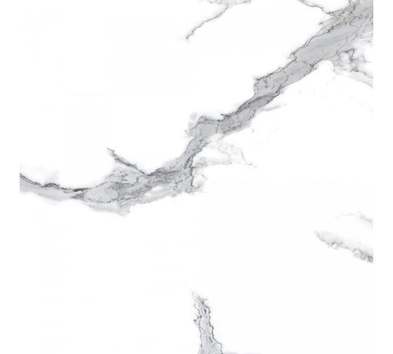 Керамогранит LAPARET Statuario crown белый, 60x60 см, полированный, 1.44 кв. м, 4 шт. х9999275899