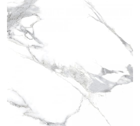 Керамогранит LAPARET Statuario crown белый, 60x60 см, матовый, 1.44 кв. м, 4 шт. х9999275900