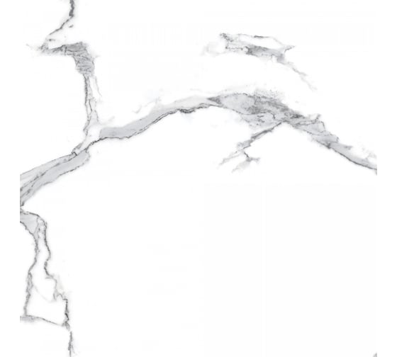 Керамогранит LAPARET Statuario crown белый, 60x60 см, матовый, 1.44 кв. м, 4 шт. х9999275900
