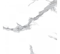 Керамогранит LAPARET Statuario crown белый, 60x60 см, сатинированный, 1.44 кв. м, 4 шт. х9999275901