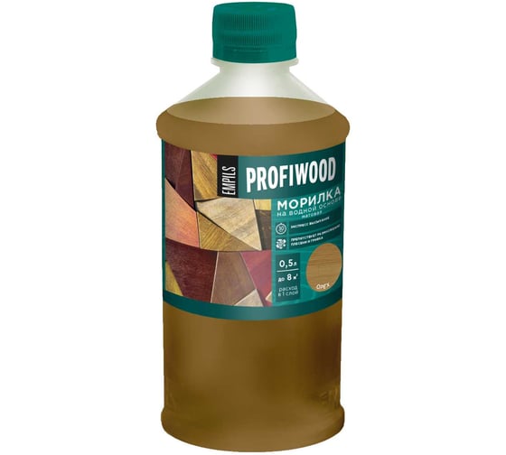 Морилка Profiwood на водной основе, орех, 0.5 кг 67692 1